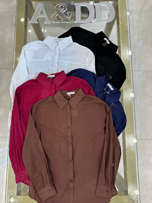 Camisa Linho Manga Longa - Ref:AS1571-3