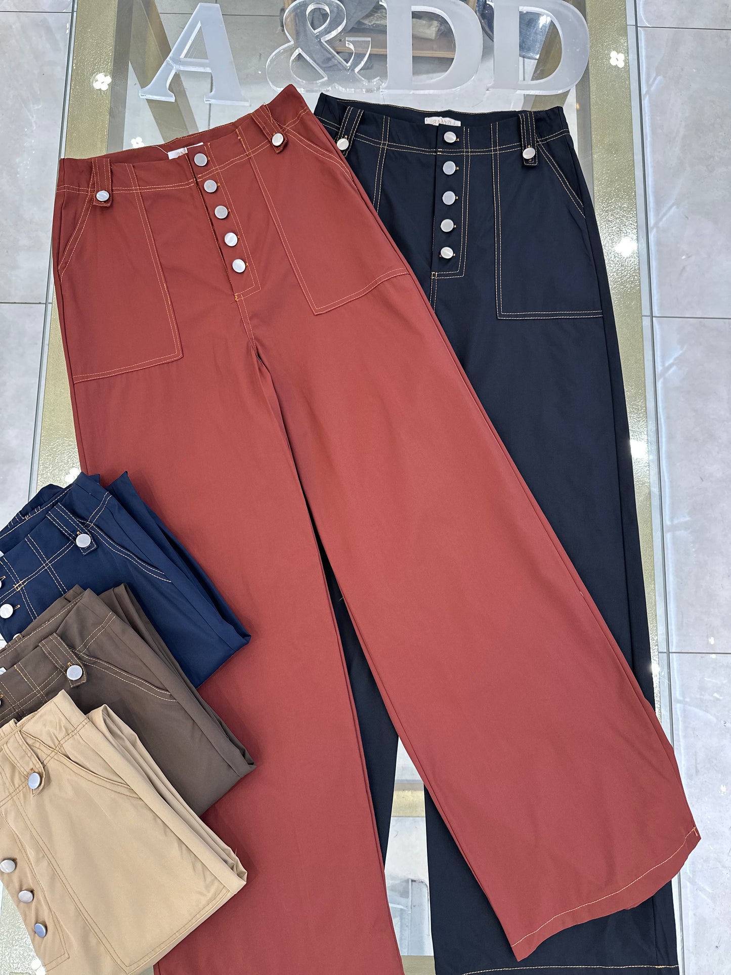 Calça Pantalona Botões - Ref:AS2135