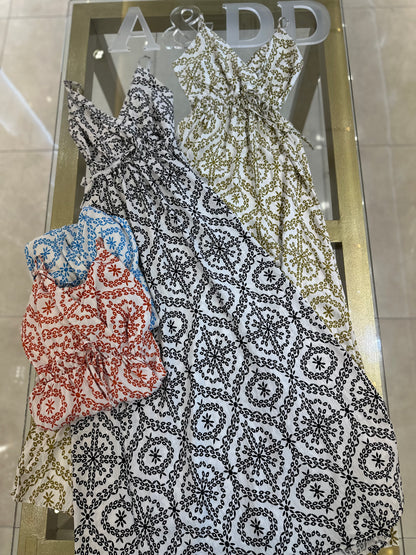 Vestido Longo Estampado Mandala- Ref:N0432