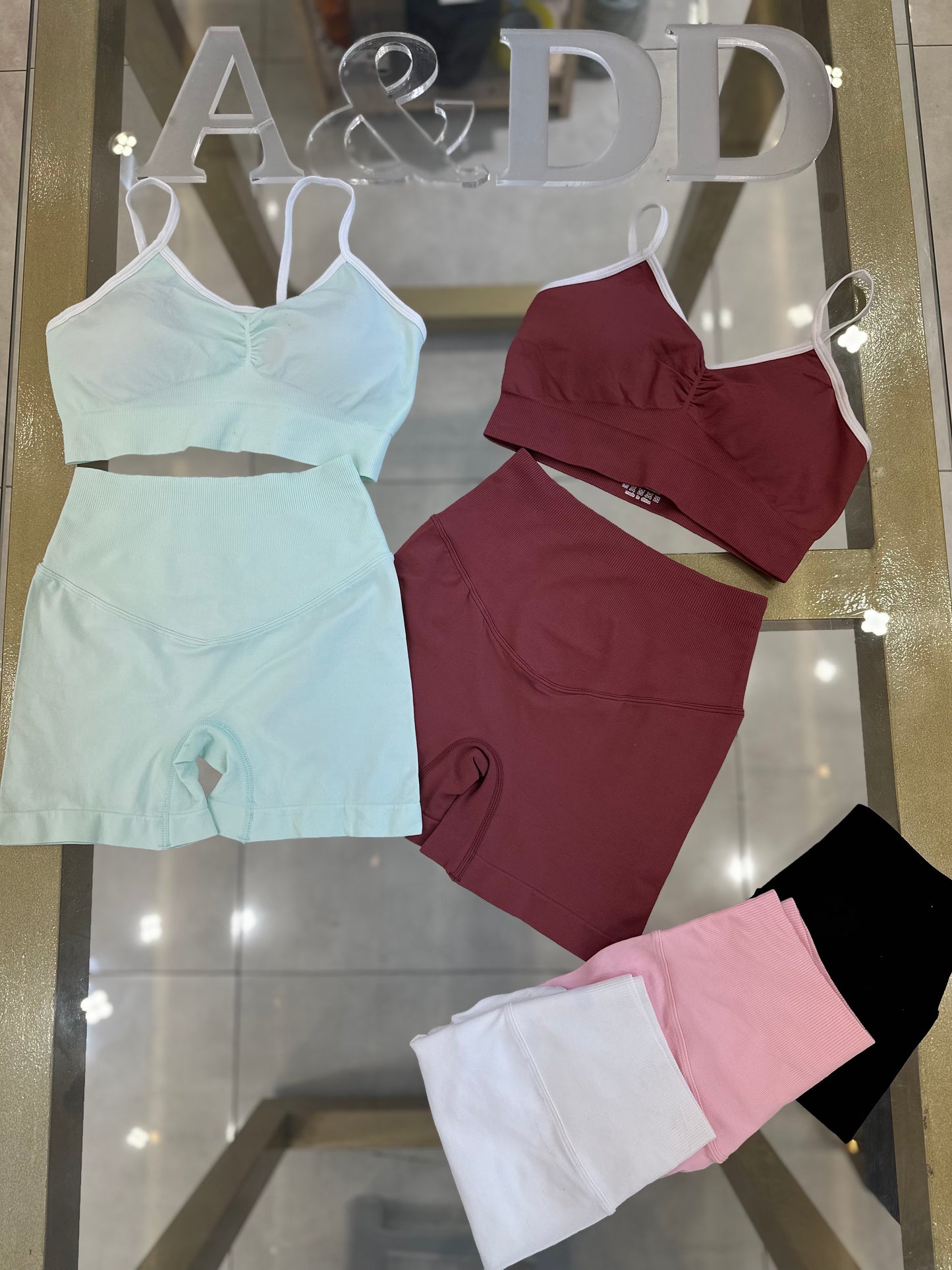 Conjunto Fitness Canelado com Top de Alças - Ref:ADH554