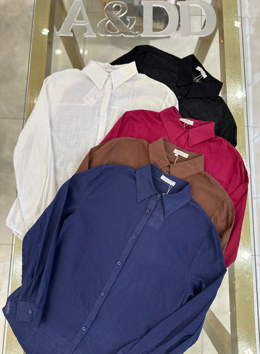 Camisa Linho Manga Longa - Ref:AS1571-3