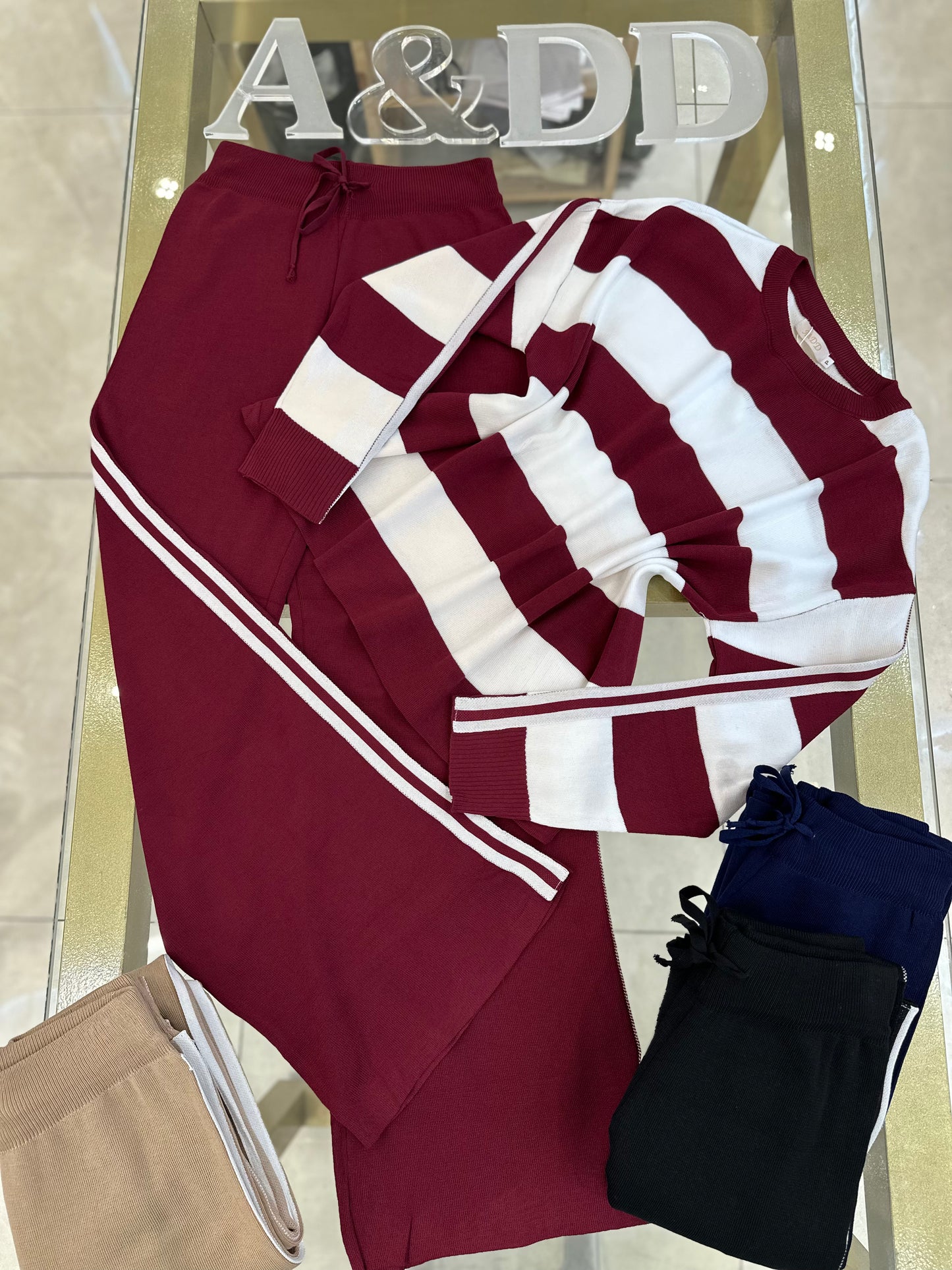 Conjunto Modal Listrado Sport Chic - Ref:K0175