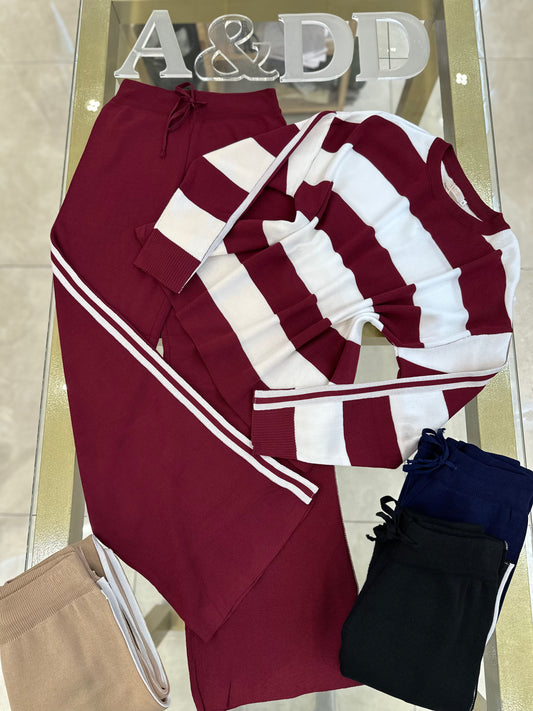 Conjunto Modal Listrado Sport Chic - Ref:K0175
