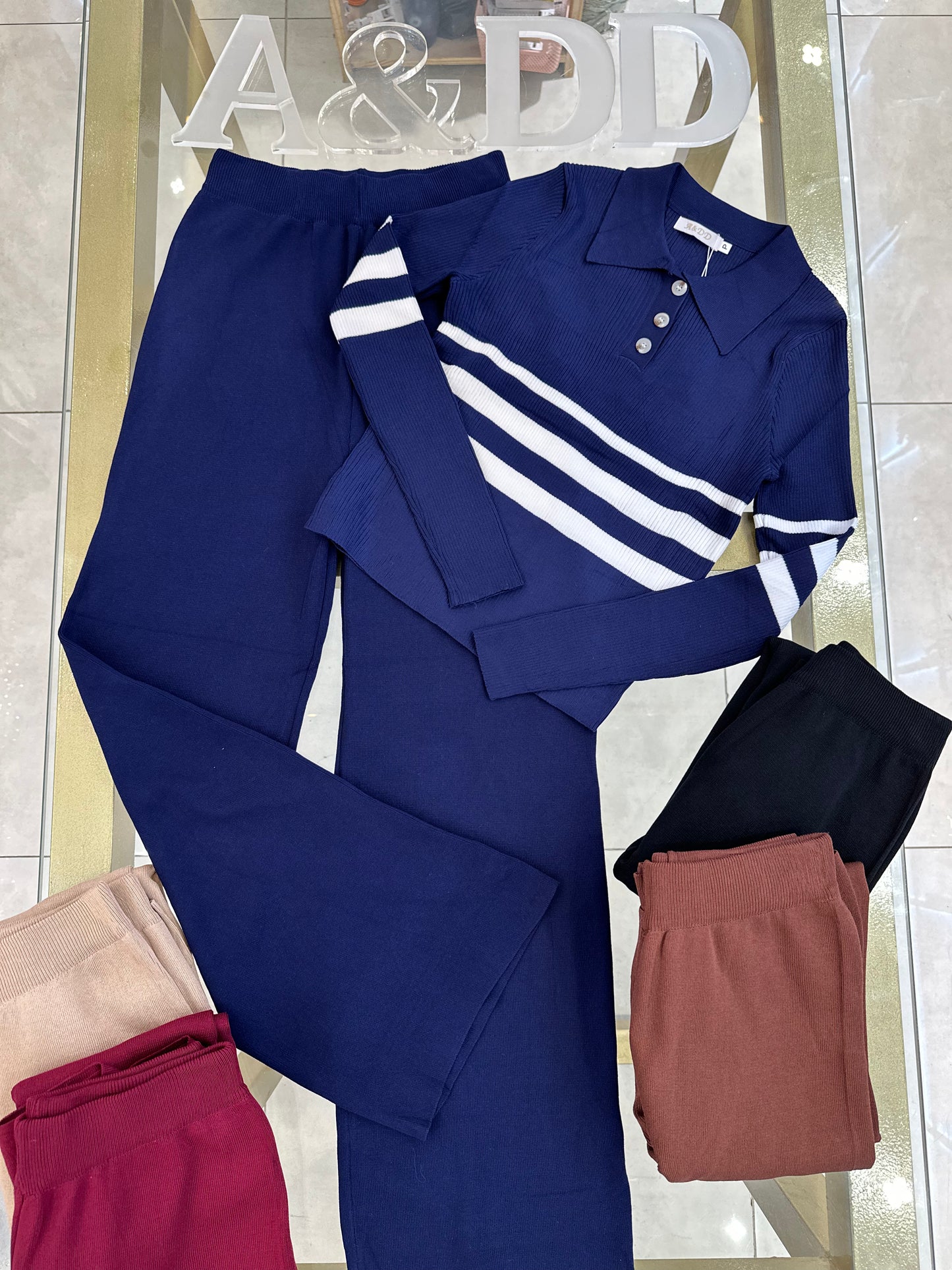 Conjunto Polo Listrado - Ref:yux1034