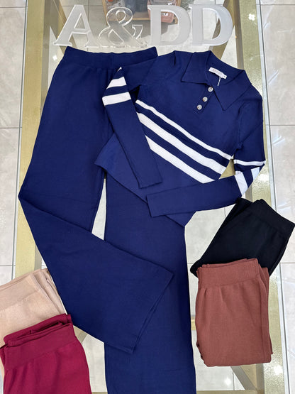 Conjunto Polo Listrado - Ref:yux1034
