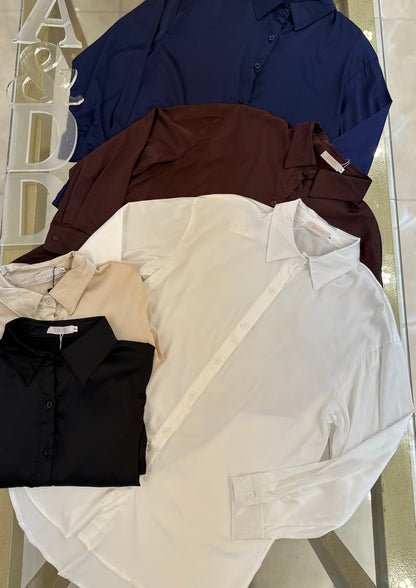 Camisa Feminina em Cetim Gloss - Ref:YY0113
