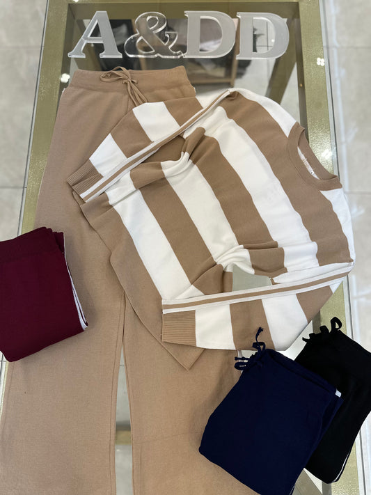 Conjunto Modal Listrado Sport Chic - Ref:K0175